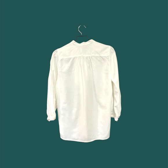 Lauren Ralph Lauren Jeans Cream Ruffle Blouse L - Picture 4 of 6